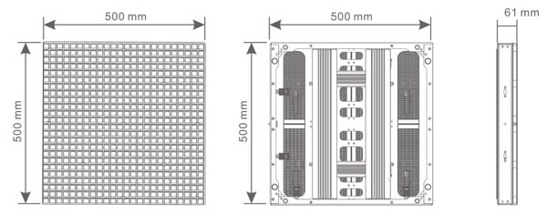 Led deals wall size